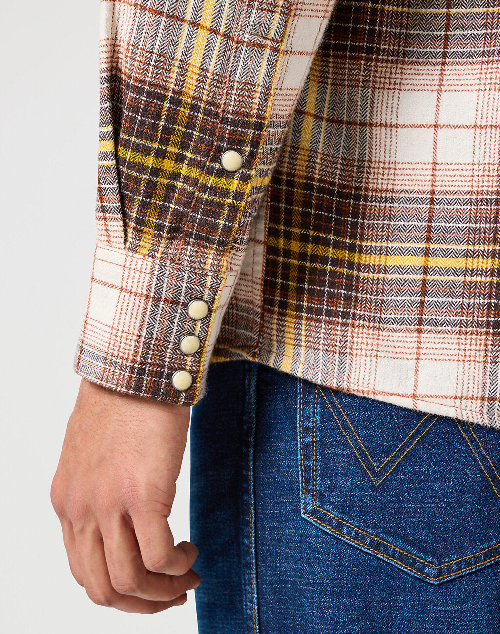 WRANGLER MĘSKA KOSZULA WESTERN SHIRT GINGERBREAD 112357247 W5B4014345