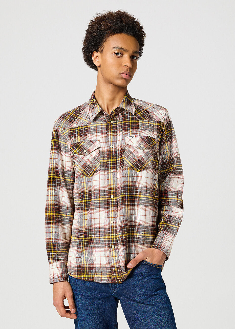 WRANGLER MĘSKA KOSZULA WESTERN SHIRT GINGERBREAD 112357247 W5B4014345