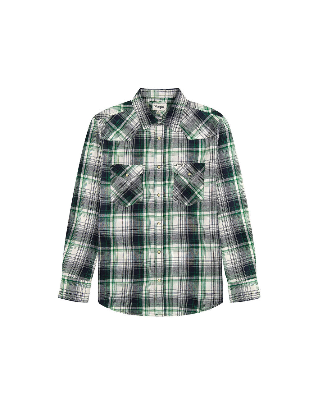 WRANGLER MĘSKA KOSZULA WESTERN SHIRT GREEN BLUE 112357242 W5B4017986
