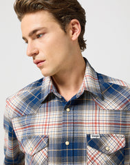 WRANGLER MĘSKA KOSZULA WESTERN SHIRT NAVY RED 112357248 W5B4008852