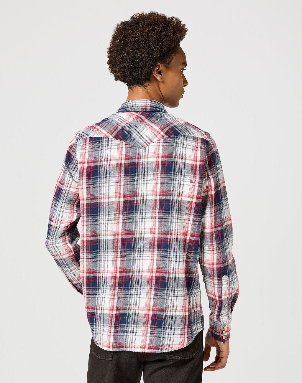 WRANGLER MĘSKA KOSZULA WESTERN SHIRT RED BLUE 112357243 W5B4017570