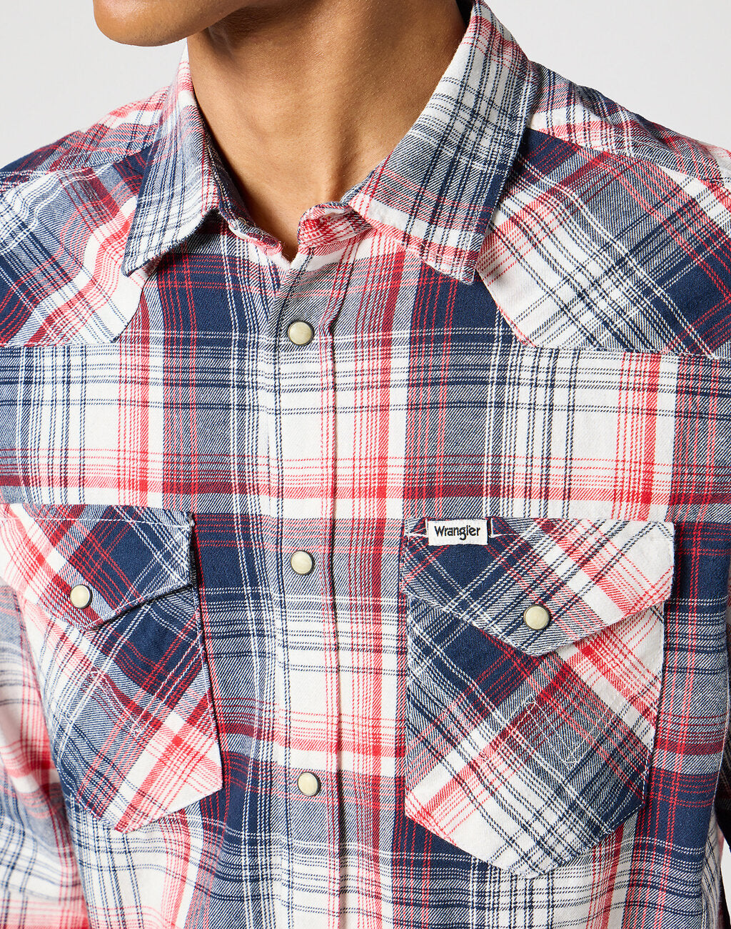 WRANGLER MĘSKA KOSZULA WESTERN SHIRT RED BLUE 112357243 W5B4017570
