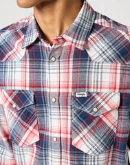 WRANGLER MĘSKA KOSZULA WESTERN SHIRT RED BLUE 112357243 W5B4017570