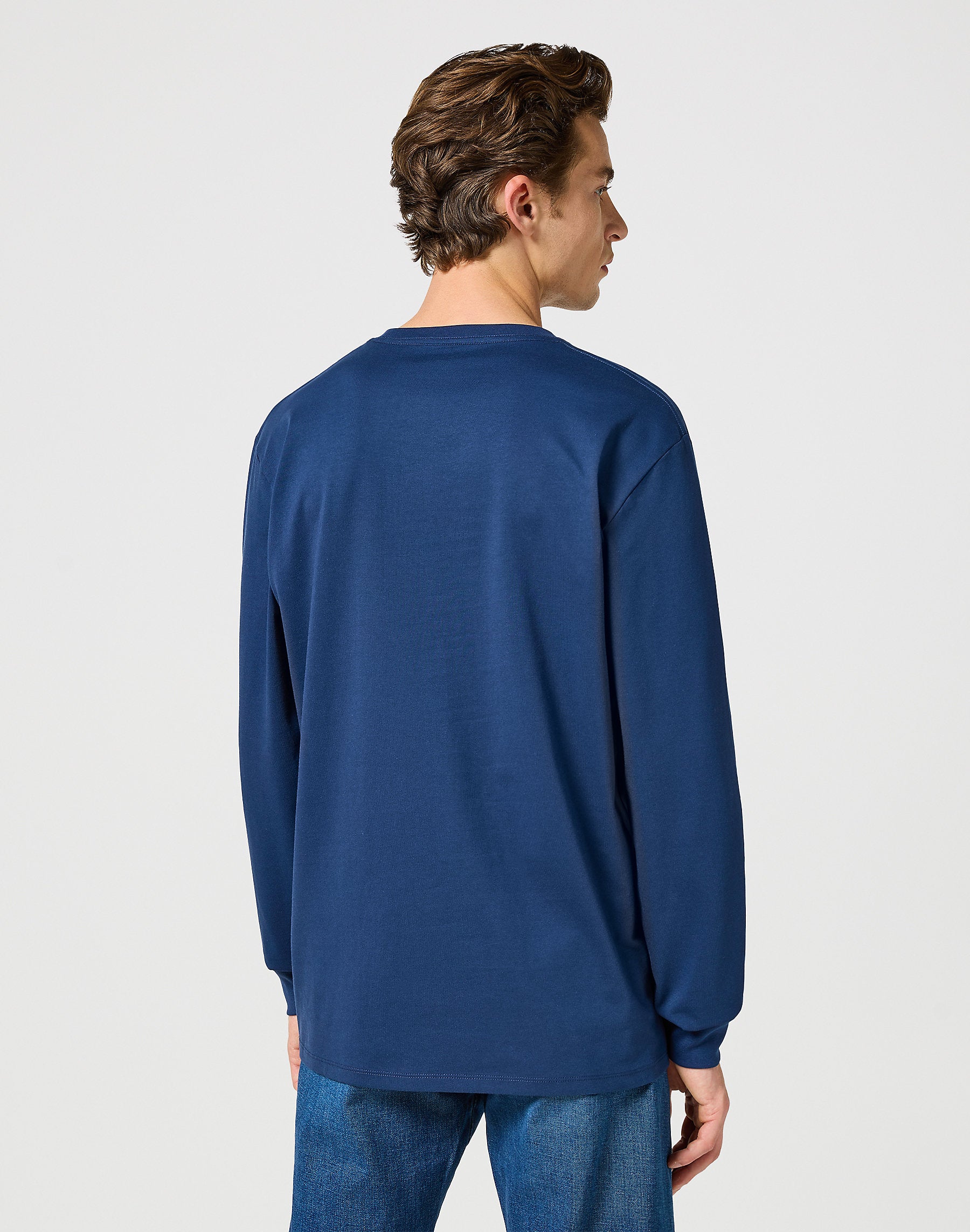WRANGLER MĘSKA KOSZULKA LS GRAPHIC TEE NAVY 112357447