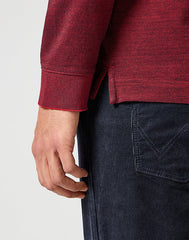 WRANGLER MĘSKA KOSZULKA LS REFINED POLO RED 112357286 W8F3018117