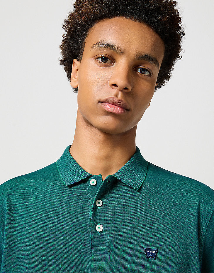 WRANGLER MĘSKA KOSZULKA LS REFINED POLO VERDANT GREEN 112357285 W8F3014320