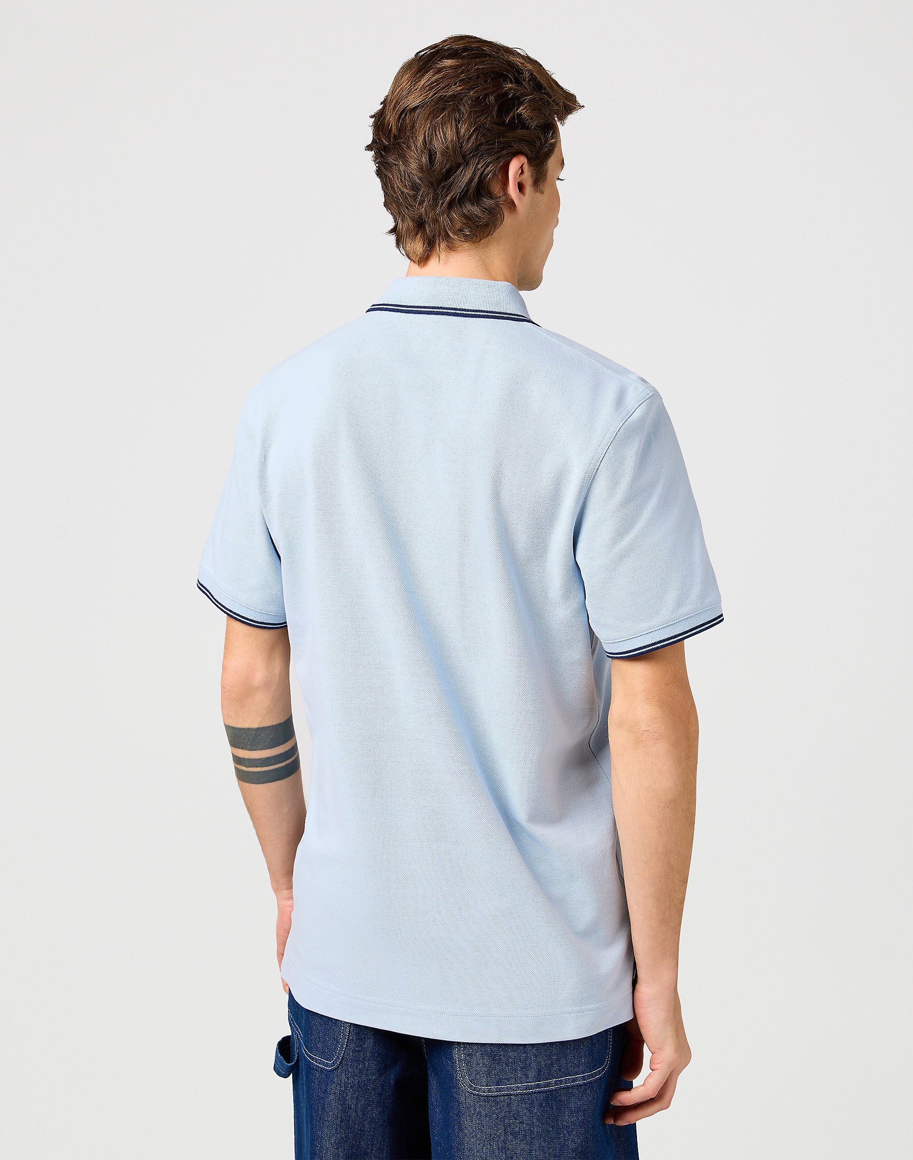 Wrangler Męska Koszulka Polo Shirt Niagara Mist 112362830