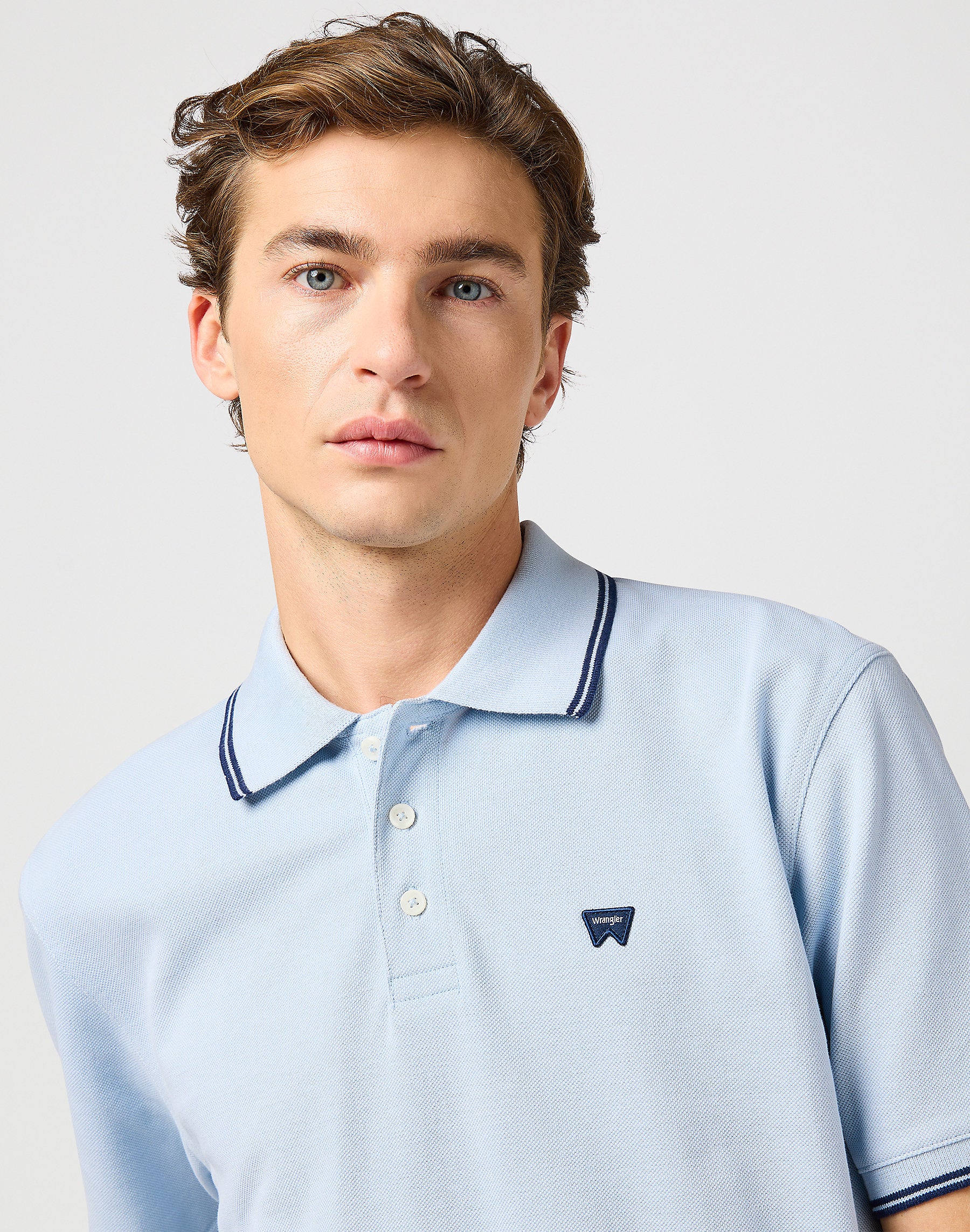 Wrangler Męska Koszulka Polo Shirt Niagara Mist 112362830