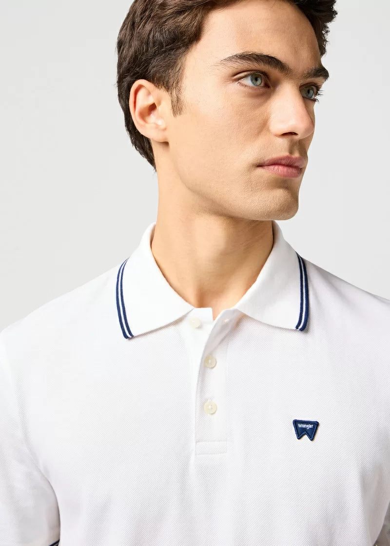 Wrangler Męska Koszulka Polo Shirt White 112365466