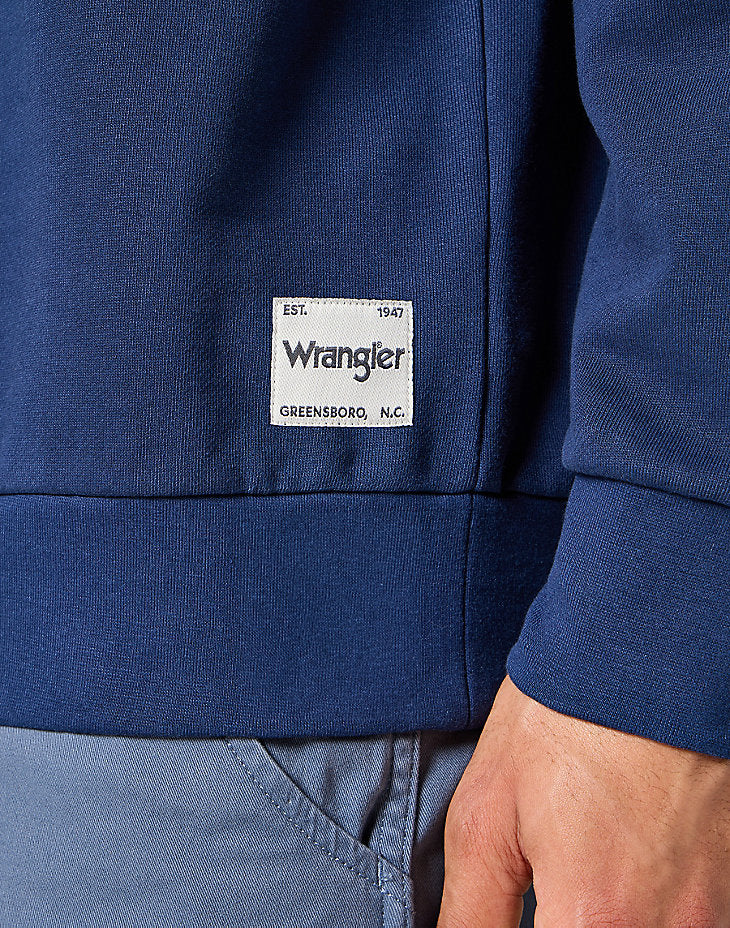 WRANGLER MĘSKA KOSZULKA POLO SWEATSHIRT NAVY 112357373 W7U5017358