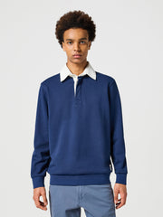 WRANGLER MĘSKA KOSZULKA POLO SWEATSHIRT NAVY 112357373 W7U5017358