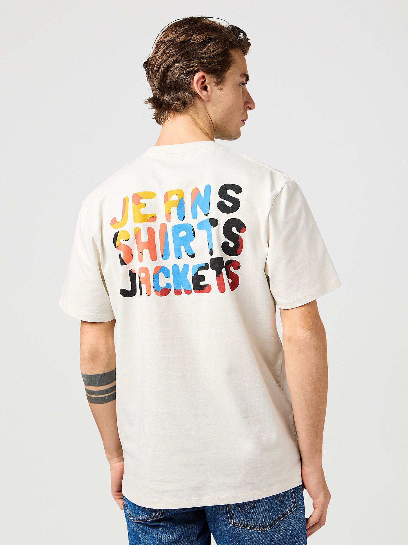 Wrangler Męska Koszulka Big Graphic Tee Vintage White 112362809