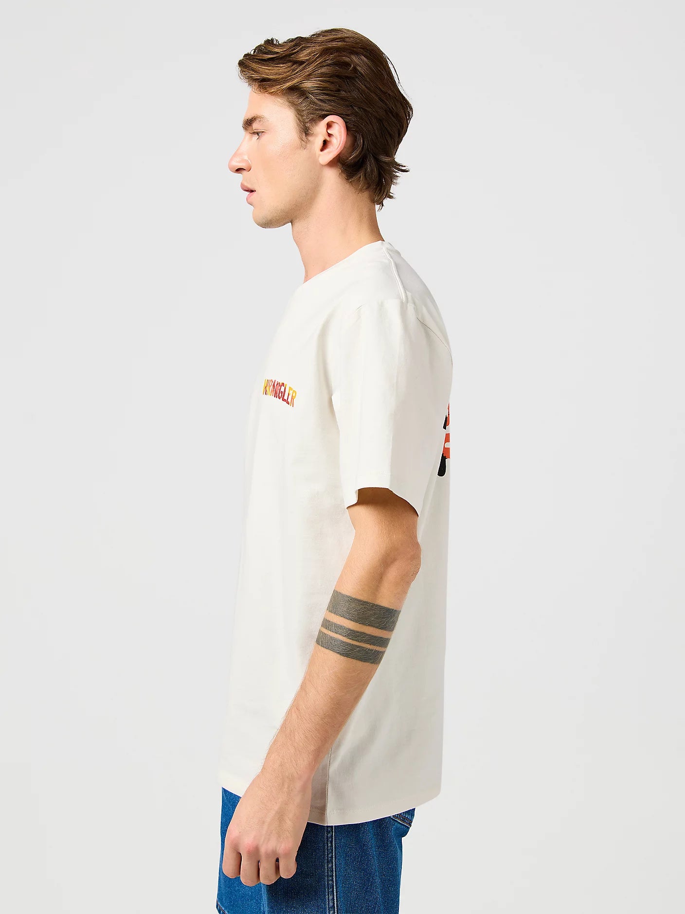 Wrangler Męska Koszulka Big Graphic Tee Vintage White 112362809