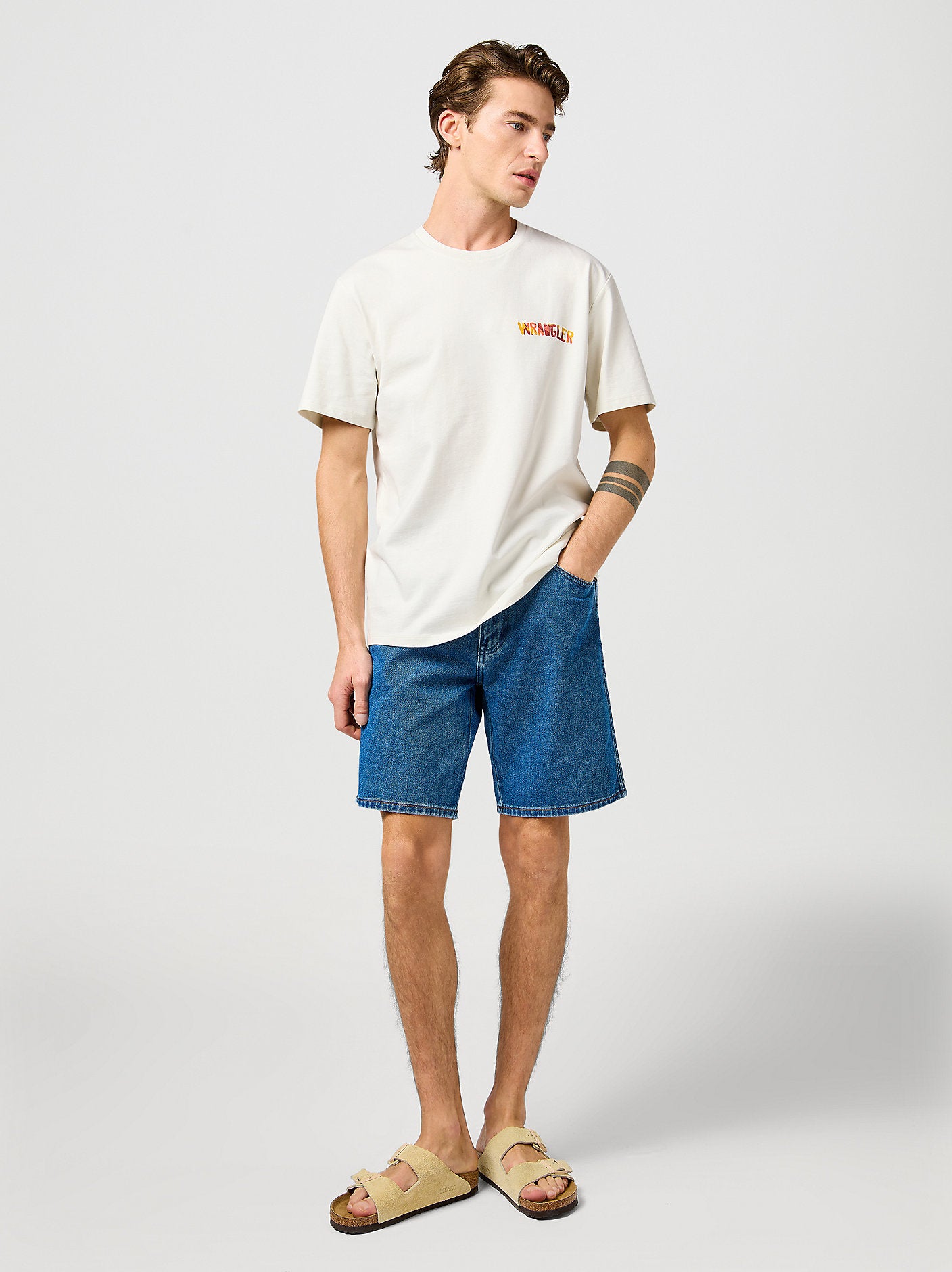 WRANGLER MĘSKA KOSZULKA WRANGLER BIG GRAPHIC TEE VINTAGE WHITE 112362809