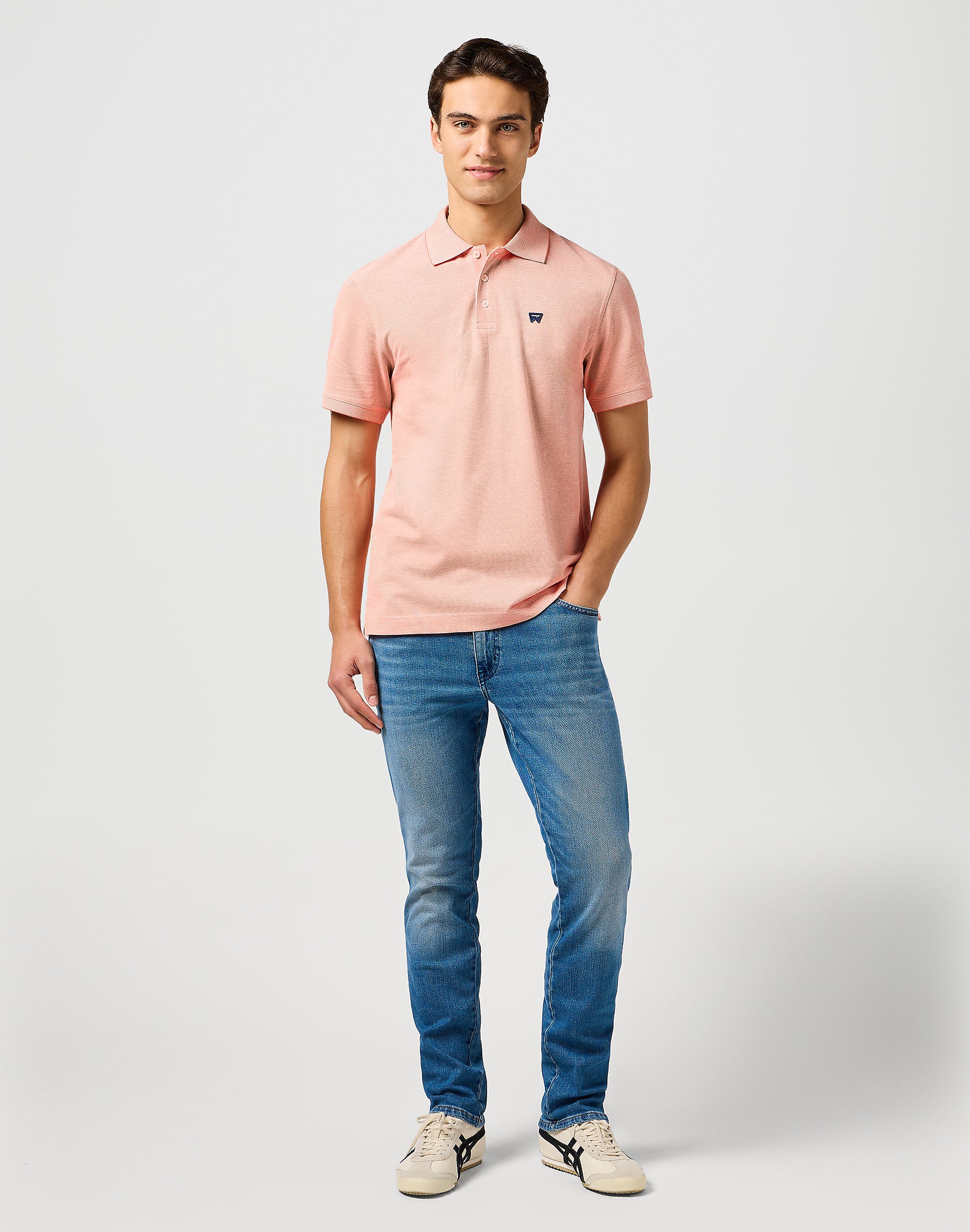 Wrangler Męska Koszulka Polo Shirt Orange 112362832