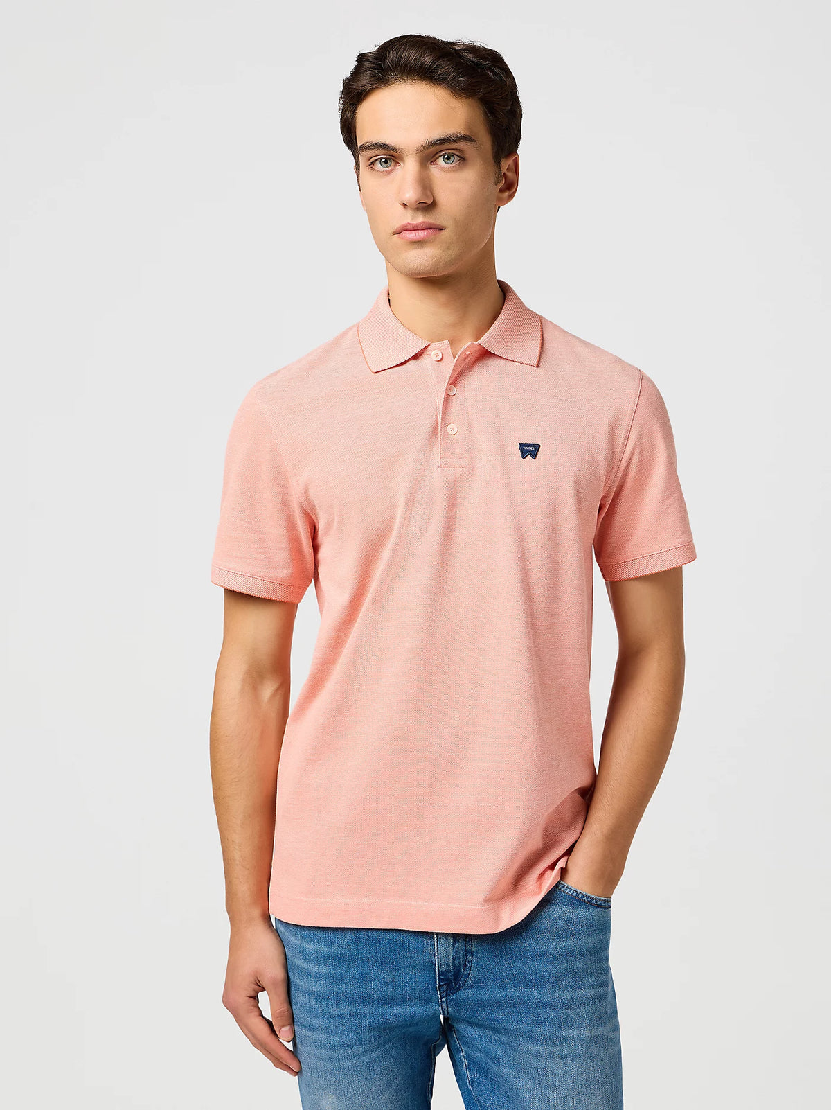 Wrangler Męska Koszulka Polo Shirt Orange 112362832