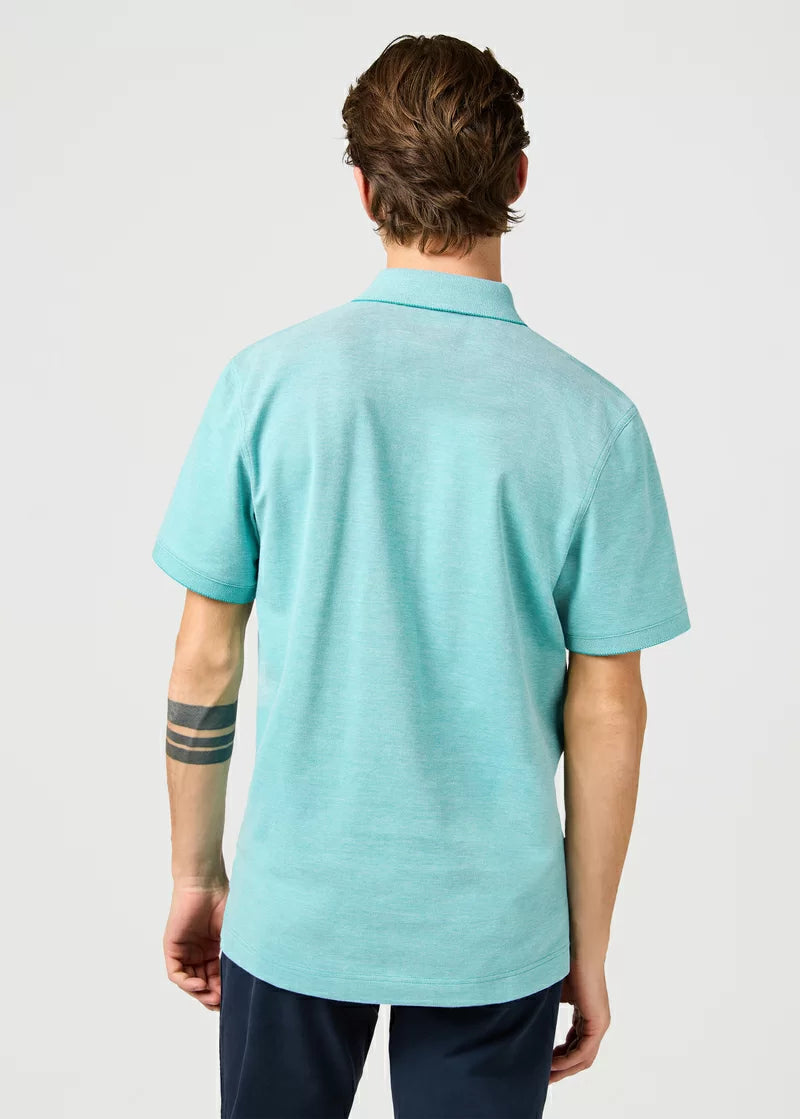 Męska Koszulka Polo Wrangler Refined Polo Shirt Teal 112362834