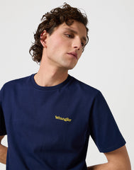 WRANGLER MĘSKA KOSZULKA WRANGLER SMALL LOGO TEE NAVY 112362369