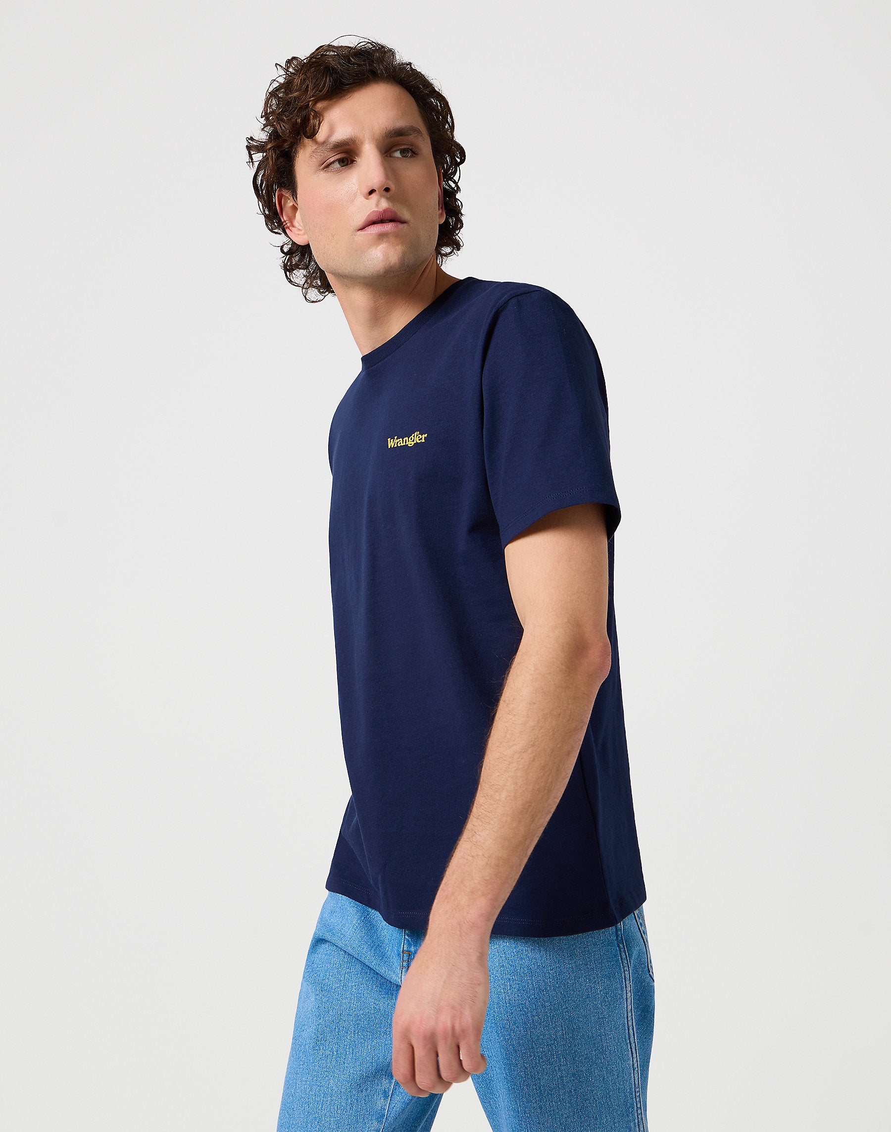 WRANGLER MĘSKA KOSZULKA WRANGLER SMALL LOGO TEE NAVY 112362369