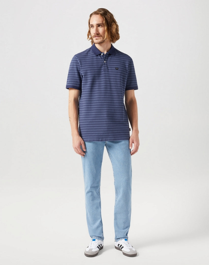 WRANGLER MĘSKA KOSZULKA WRANGLER SS STRIPE POLO NAVY 112351395