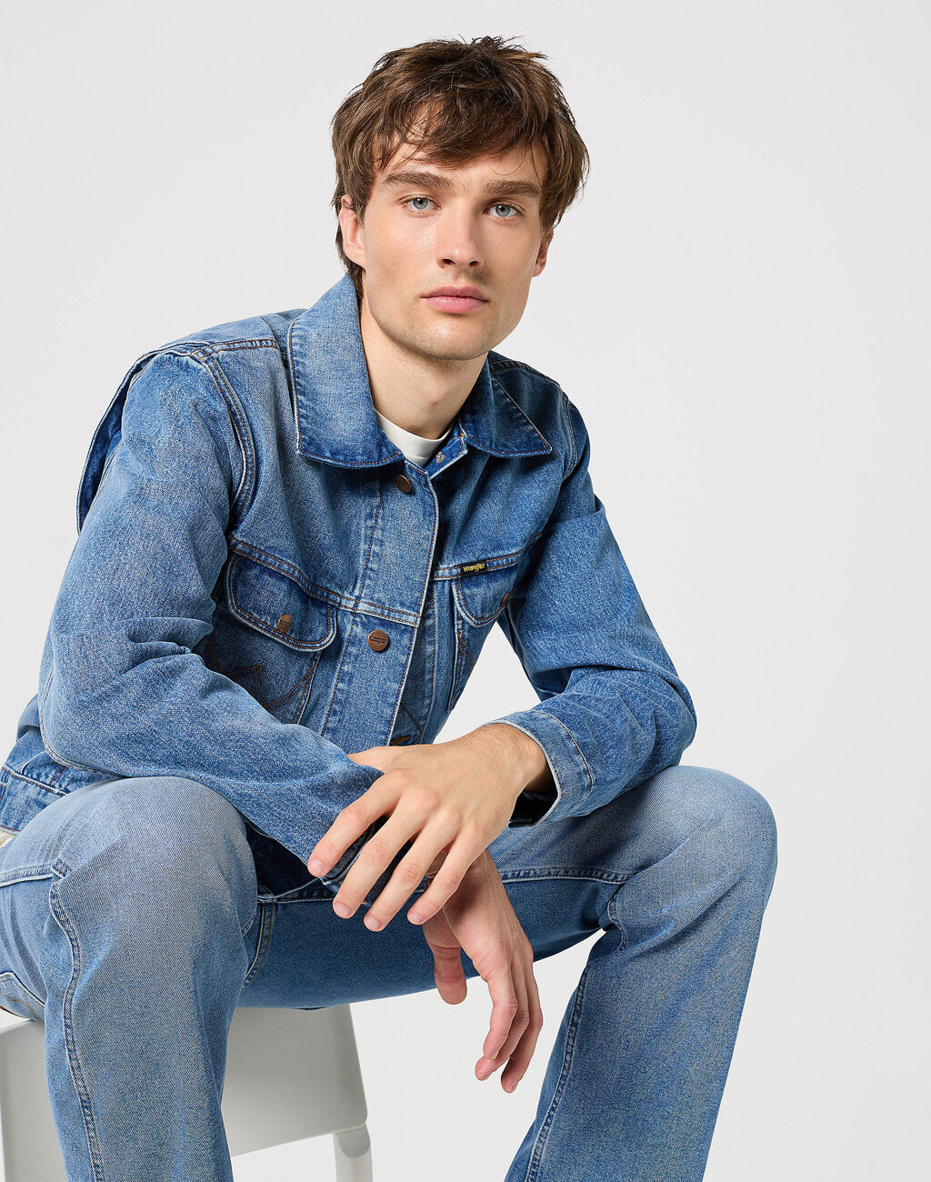 Wrangler Meska Kurtka Jeansowa 124mj Sheriff 112350476 W4MJ013842