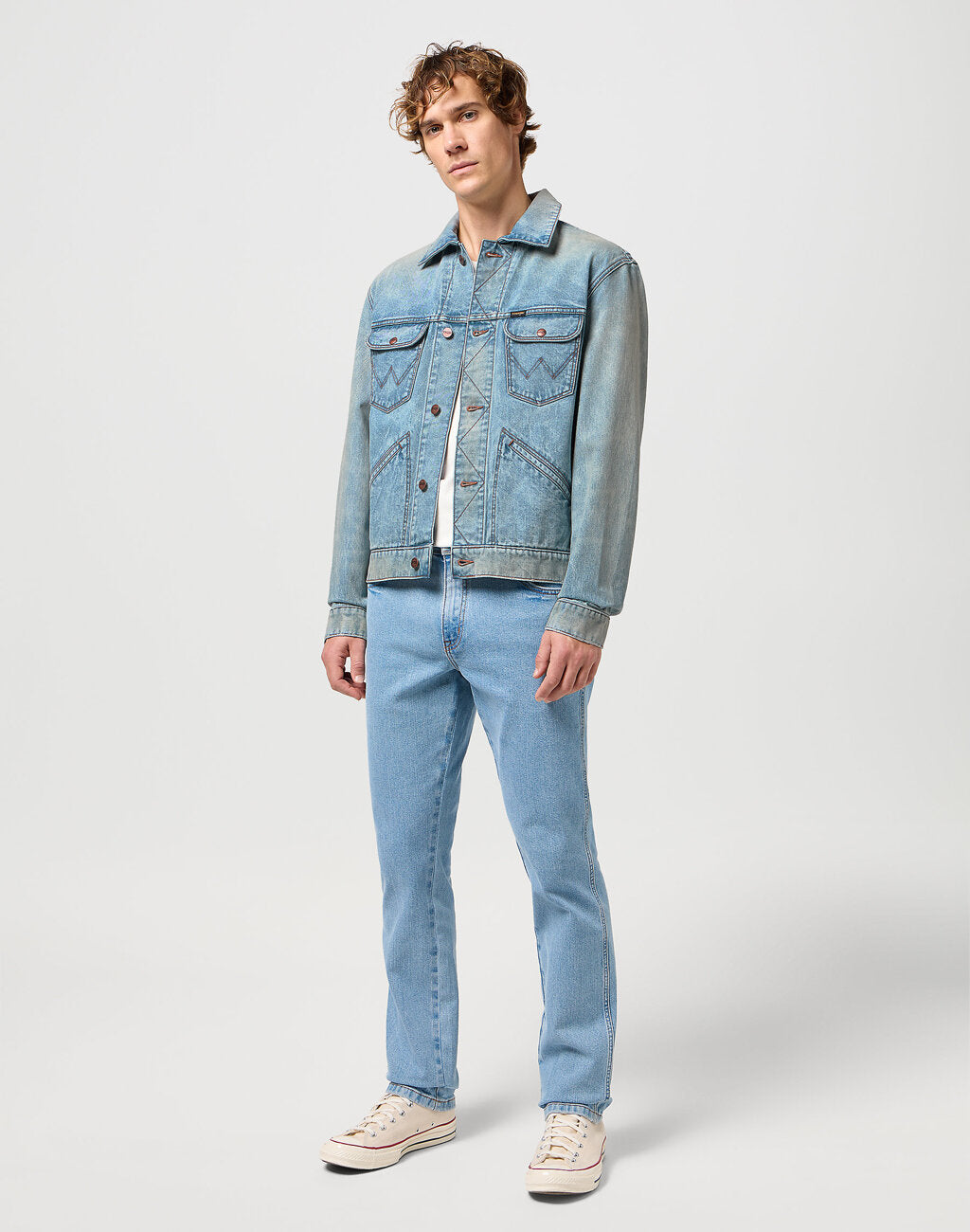 WRANGLER MĘSKA KURTKA JEANSOWA JEANS 124MJ RATTLESNAKE 112350475 W4MJ016799