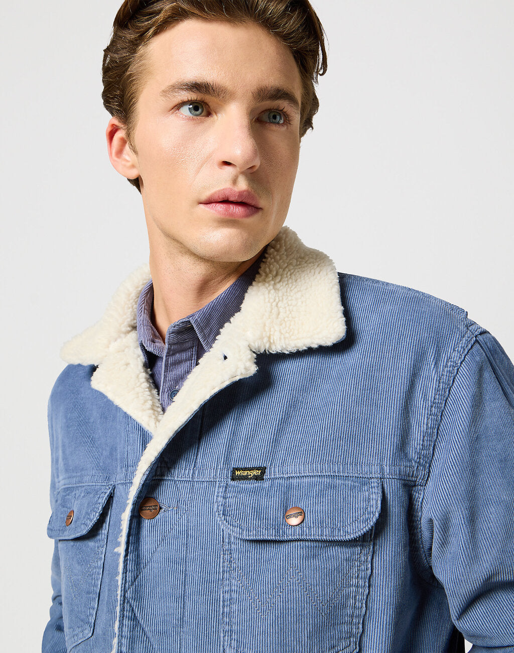 WRANGLER MĘSKA KURTKA JENSOWA 124MJ SHERPA GREEN 112357214 W4MS017443