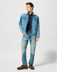 Męska Kurtka Jeansowa Wrangler 124MJ Sherpa Sage Wash 112357271 W4MS008821