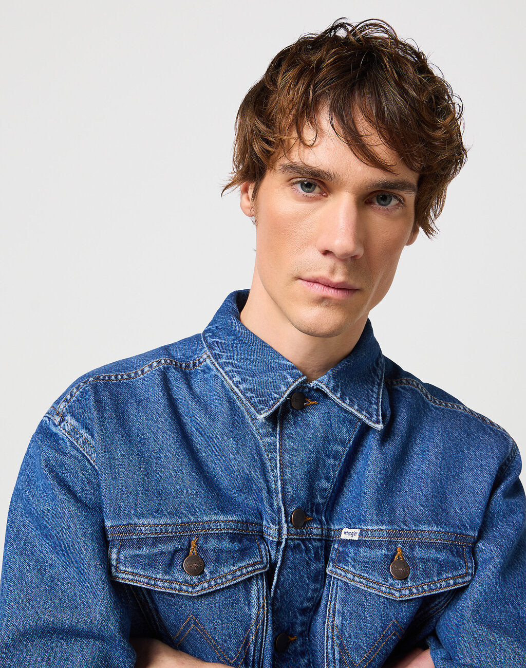 Wrangler Meska Kurtka Jensowa Denim Jacket Mid  112351265 W490017989