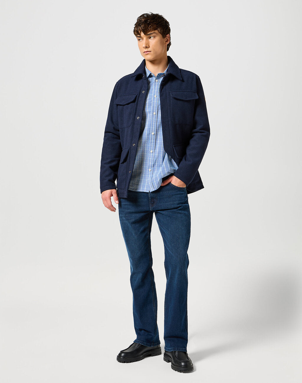 WRANGLER MĘSKA KURTKA TRANSITIONAL JACKET DARK NAVY 112357212 W4H6018200