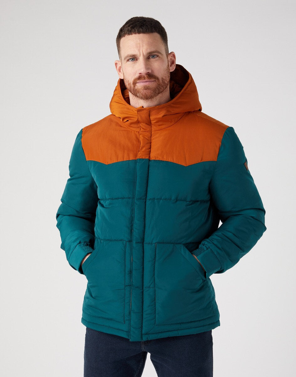Wrangler Męska Kurtka Zimowa Puffer Jacket Dark Matcha 112341039 W40A016199