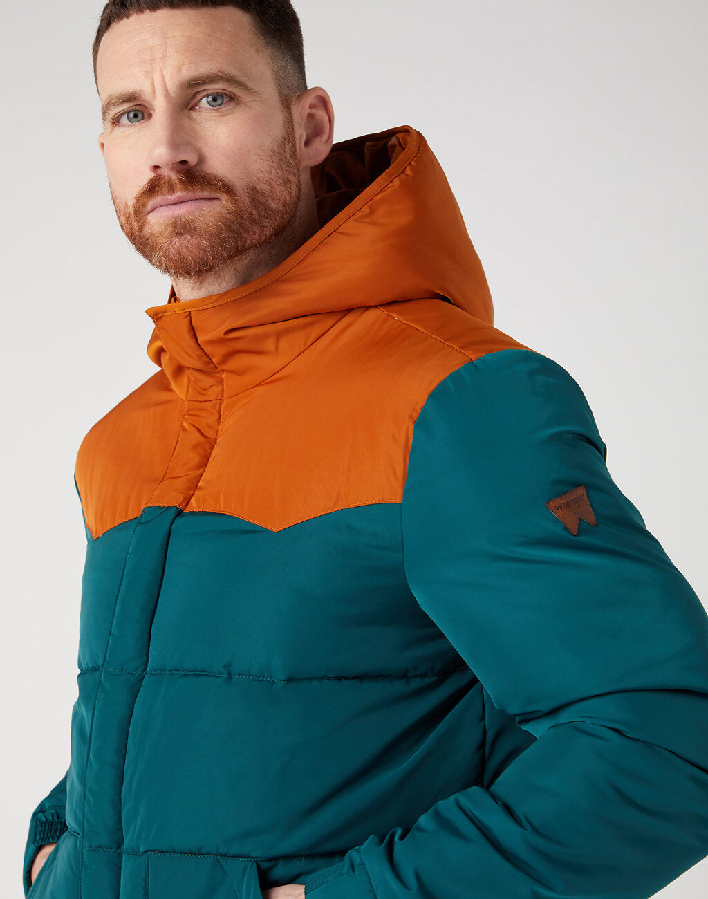 Wrangler Męska Kurtka Zimowa Puffer Jacket Dark Matcha 112341039 W40A016199
