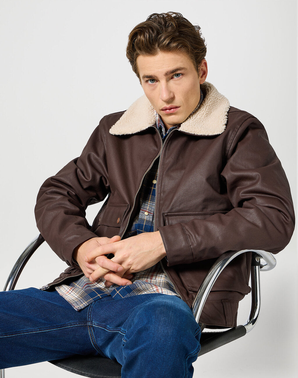 WRANGLER MĘSKA KURTKA ZIMOWA WRANGLER AVIATOR MOLE 112357277 W44M017499