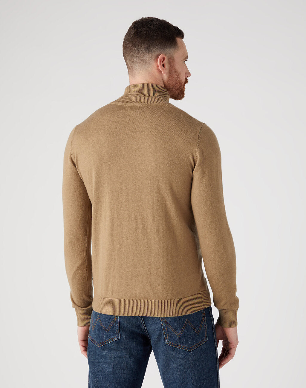 Wrangler Męska Sweter Roll Neck Knit Lead Grey 112343113 W8D4016778