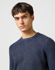 WRANGLER MĘSKA SWETER WRANGLER CREWNECK SWEATER NAVY 112364288
