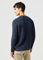 WRANGLER MĘSKA SWETER WRANGLER CREWNECK SWEATER NAVY 112364288