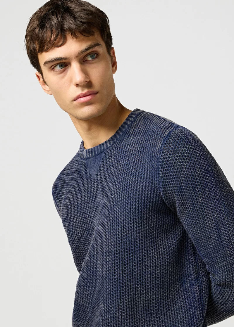WRANGLER MĘSKA SWETER WRANGLER CREWNECK SWEATER NAVY 112364288