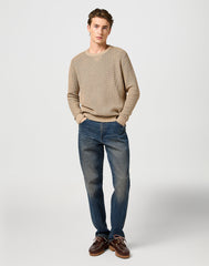 WRANGLER MĘSKA SWETER WRANGLER CREWNECK SWEATER TIMBERWOLF 112364321