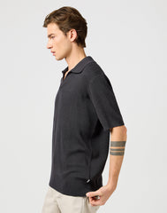 WRANGLER MĘSKA SWETER WRANGLER SS POLO SWEATER FADED BLACK 112364286