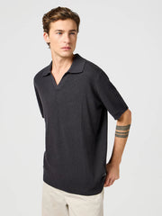 WRANGLER MĘSKA SWETER WRANGLER SS POLO SWEATER FADED BLACK 112364286