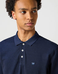 WRANGLER MĘSKI LONG SLEEVE LS REFINED POLO NAVY 112357287 W8F3017358