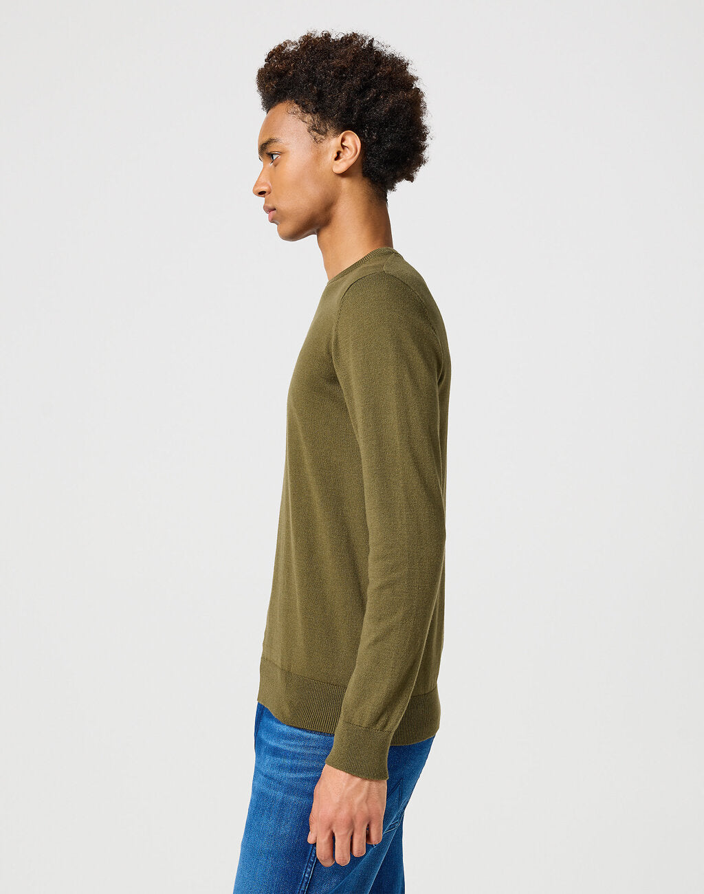 Wrangler Męski Sweter Knit Sweater Ivy Green 112357202 W8F2016396