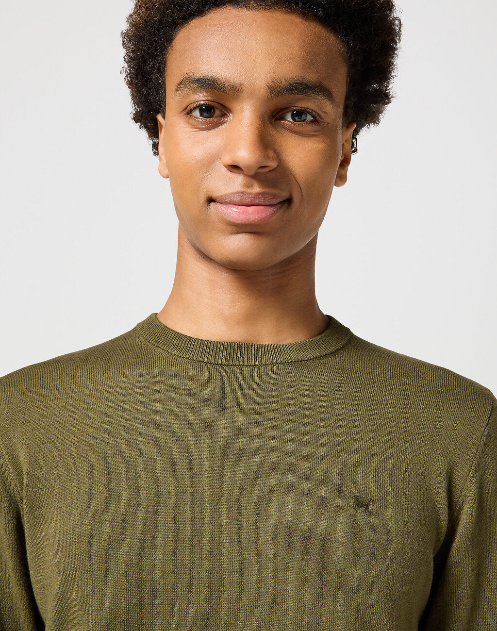 Wrangler Męski Sweter Knit Sweater Ivy Green 112357202 W8F2016396