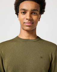 Wrangler Męski Sweter Knit Sweater Ivy Green 112357202 W8F2016396