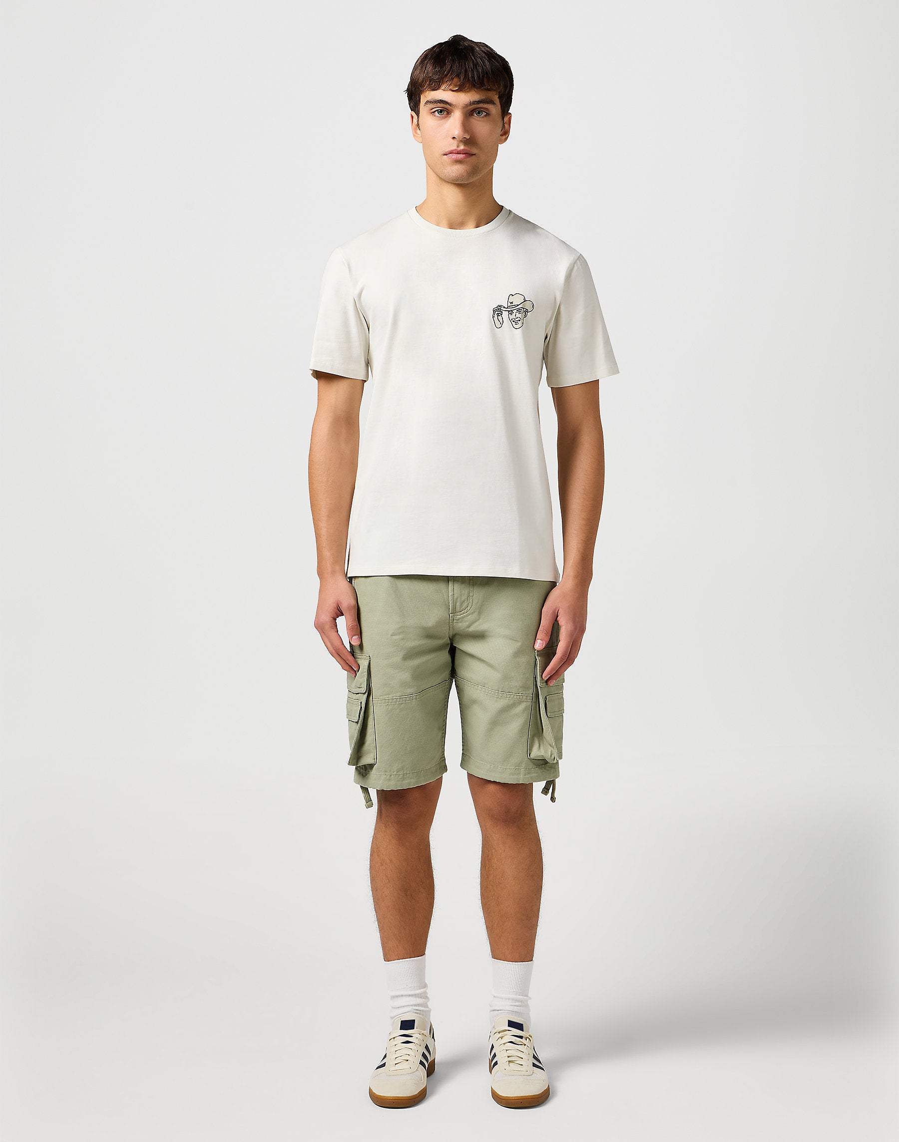 WRANGLER MĘSKIE SPODENKI WRANGLER CJ CARGO SHORTS TEA 112362504
