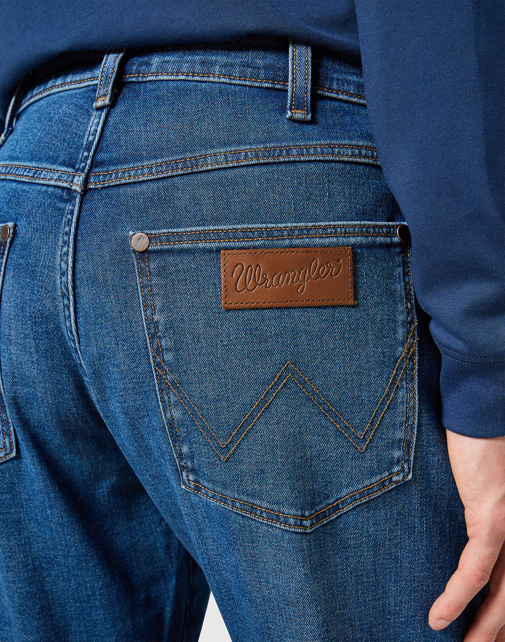 WRANGLER MĘSKIE SPODNIE JEANSOWE FRONTIER OUTLAW INDIGO 112356829 W16V008826