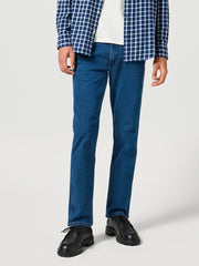 WRANGLER MĘSKIE SPODNIE JEANSOWE GREENSBORO BLUE GREY 112355018 W15Q017416