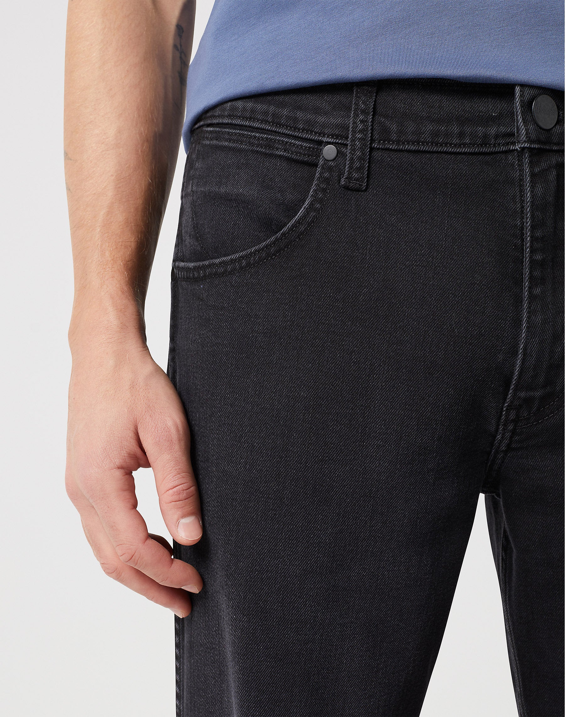Wrangler Męskie Spodnie Jeansowe Greensboro Film Noir 112350664 W15Q016835