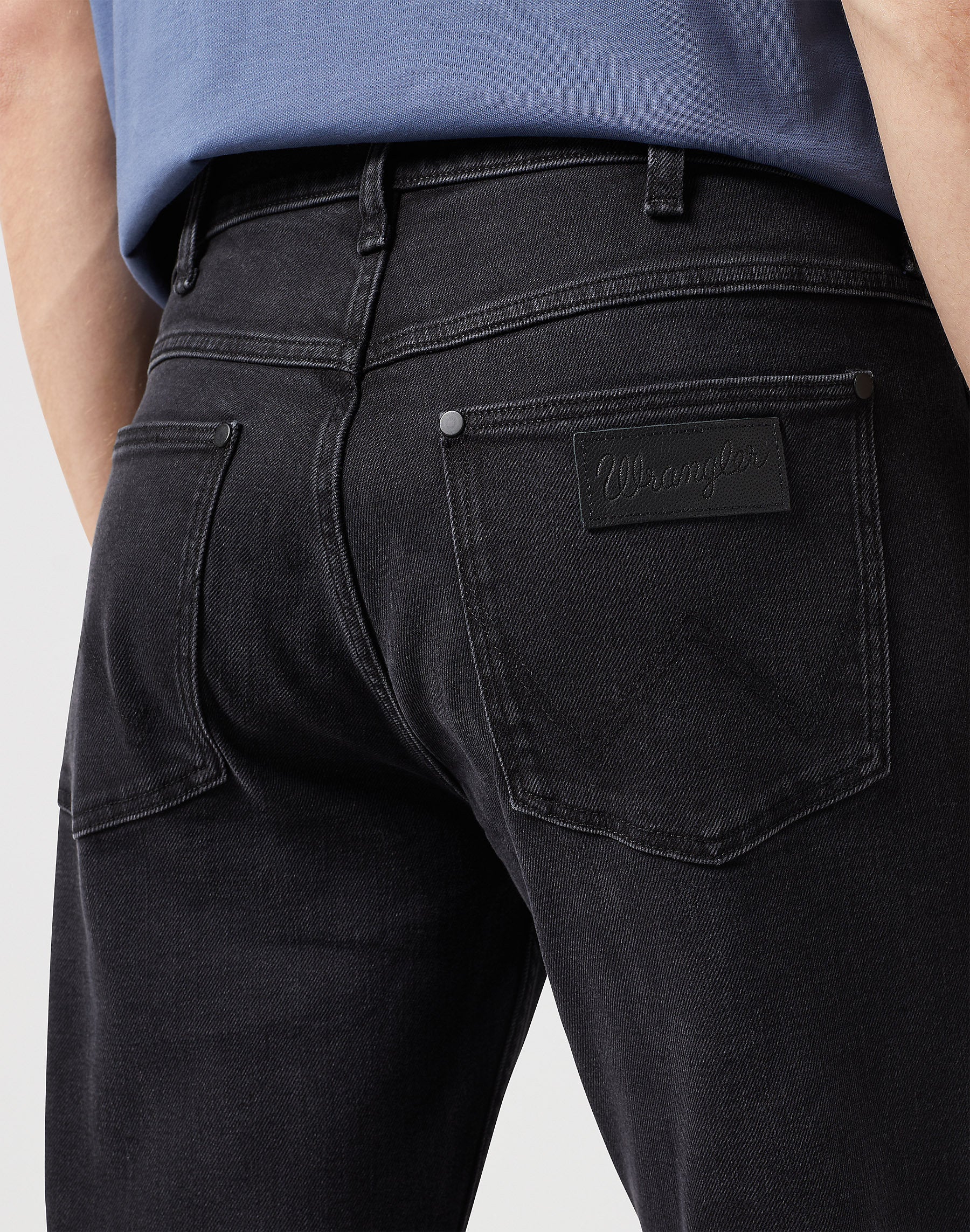 Wrangler Męskie Spodnie Jeansowe Greensboro Film Noir 112350664 W15Q016835