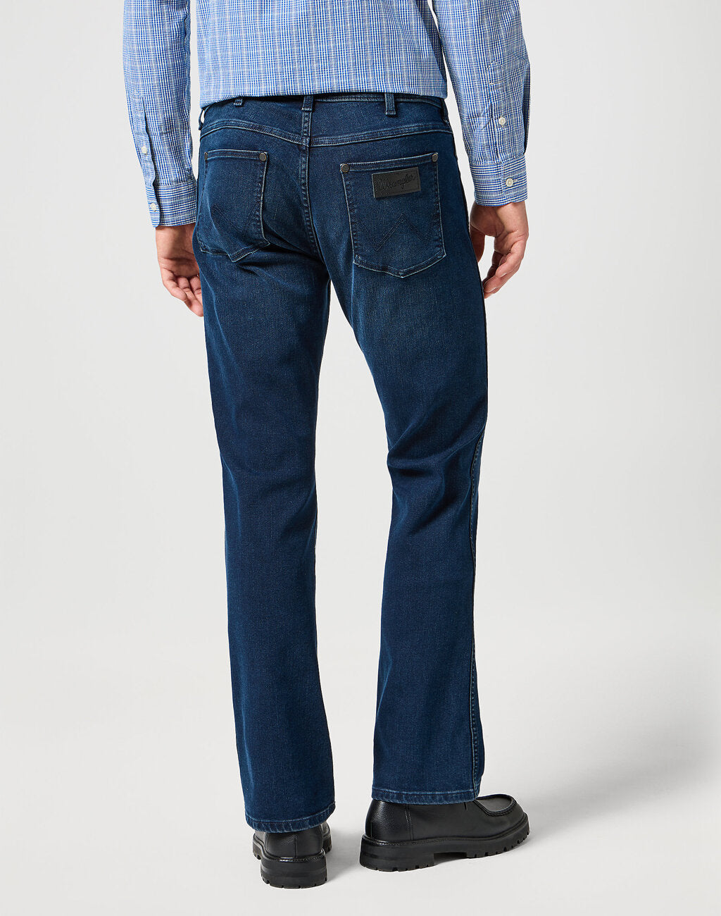 WRANGLER MĘSKIE SPODNIE JEANSOWE HORIZON DZWONY ONYX WASH 112356834 W110008838